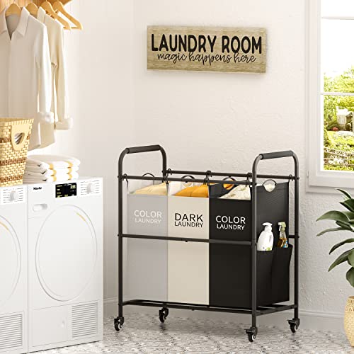 Tajsoon LCR03B 3 Bag Laundry Sorter Cart thumb #1