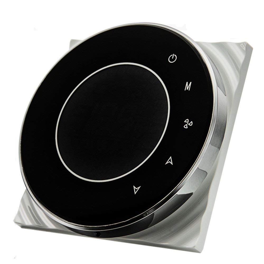 Series 6000 Termostato Inteligente Wi-Fi Redondo para 3A Calentamiento de Caldera, Pantalla táctil LCD, de Control de programación,Apoyar la Voz de Alexa(Calentamiento de Caldera, Negro)