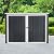 YOPTO 7X4 FT Garbage Bin Outdoor Steel Storage Shed,Metal Aluminum Waterproof Tool Sheds with 2 Trash Cans,Lid and Springs,Cabinet Shelter W/Ventilated & Lockable,for Garden,Lawn,Patio,Grey Ash