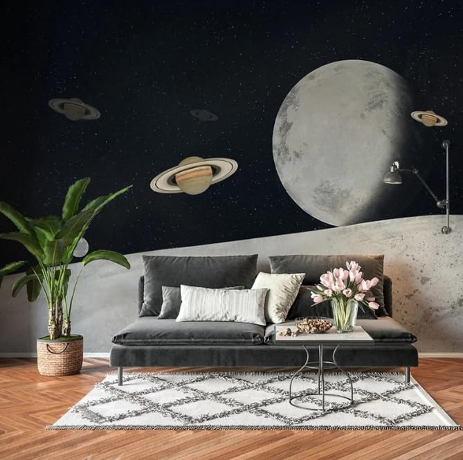 Décoration murale univers 3D grand format pour chambre et ciel étoilé