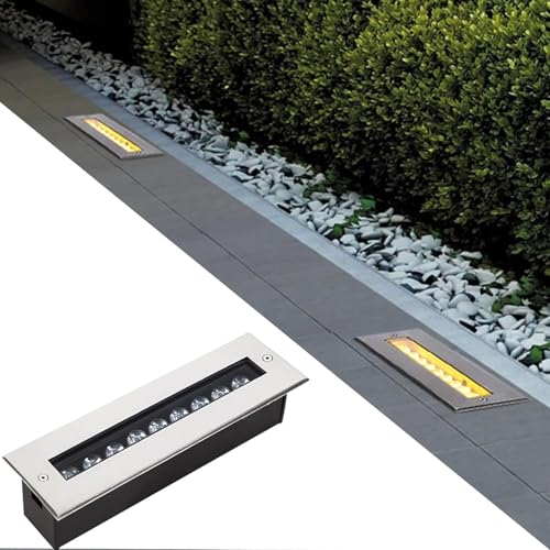 Iluminación de paisaje impermeable con luces LED enterradas rojas de 6W y tiras subterráneas