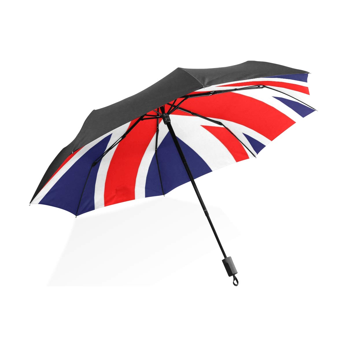 FANTAZIOTravel Umbrella Union Jack Flag Sun/Rain umbrella