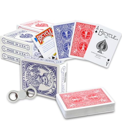 Bicycle Vintage Great Mogul Rider Back Playing Cards 6 Pack - Bundle with 6 Air Cushioned Playing Card Decks | Collectible Bulk Playing Cards