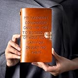 Farewell Gifts for Coworker Leaving Gift for Women, Men, Funny Farewell Leather Journal, Going Away, Goodbye Gifts for Coworkers, New Job Gift