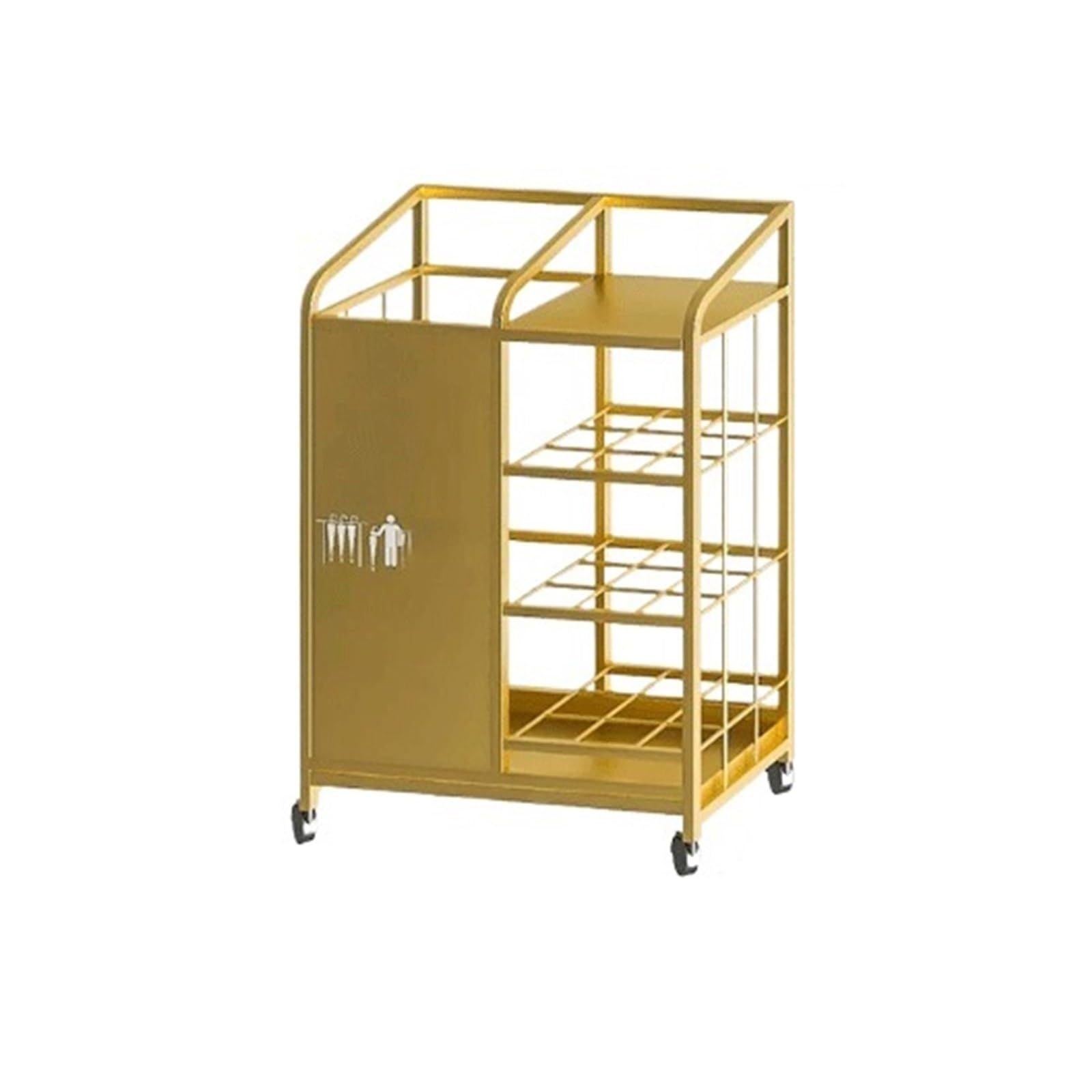 CFY652 Umbrella rack Umbrella Stands And Storage Racks; Commercial-grade, High-capacity Suitable For Hotel Lobbies Office(Gold,Small)