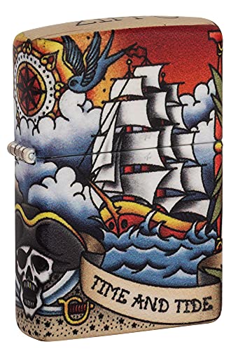ZIPPO   Nautical, 540 Color   Reg White 540 Matte   Mechero, rellenable, en una Caja de Regalo