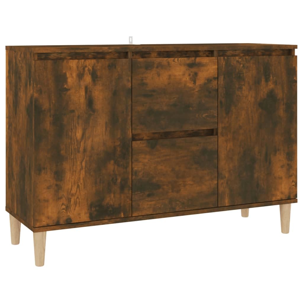 vidaXL Buffet, Armoire de Rangement, Meuble de Rangement, Armoire Latérale Salle de Séjour Salon Intérieur, Chêne Fumé Bois d'Ingénierie