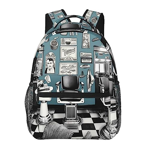 Sac à dos de voyage Barber Shop noir ergonomique taille unique pour tous vos déplacements