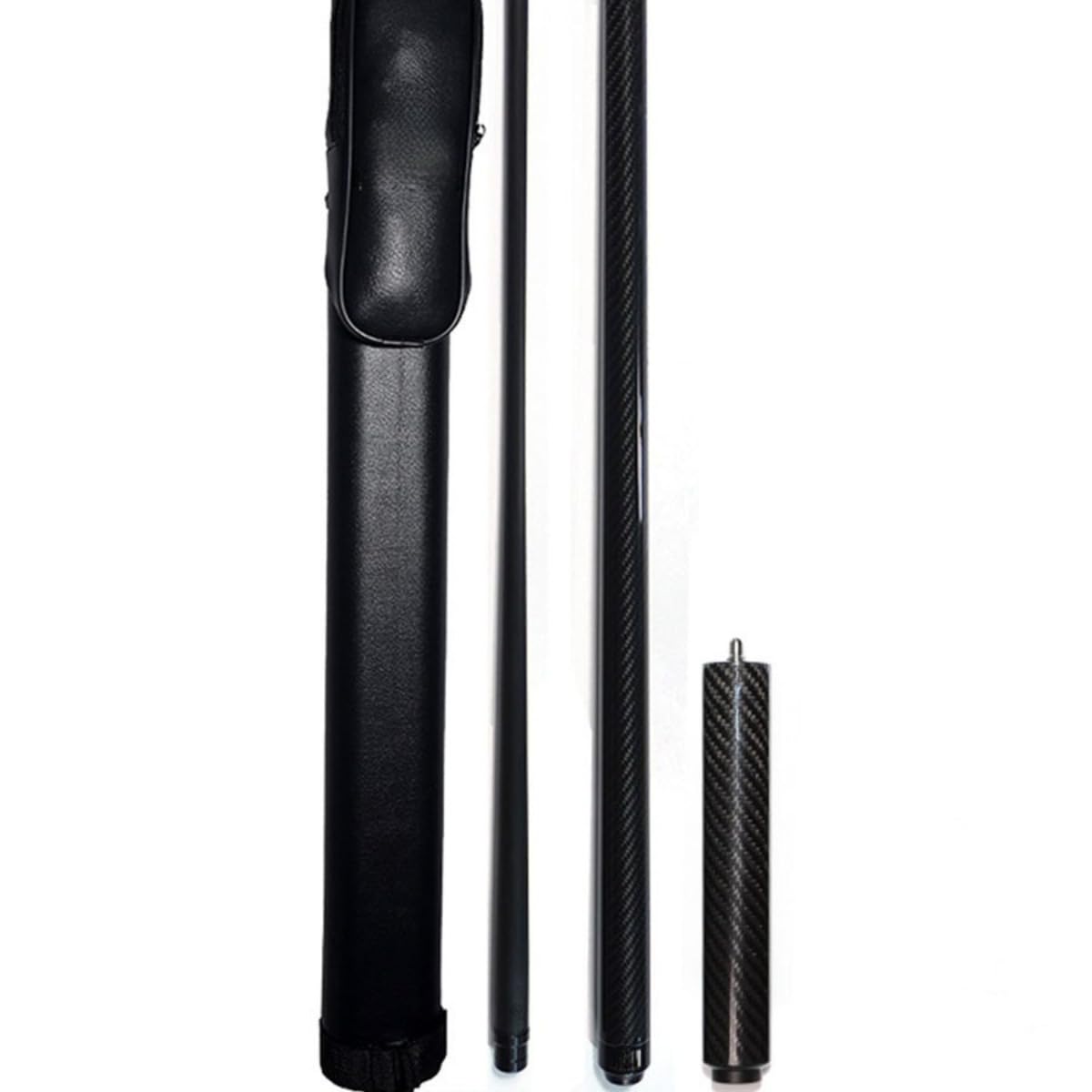 3K Diagonal Carbon Fiber Black Eight Pool Cue - 11,8 mm pręt uderzający z przedłużonym paskiem, lekki, profesjonalny kij bilardowy do domu/klubu