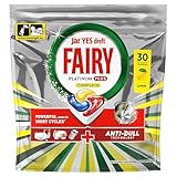 Fairy Platinum Plus Limón Cápsulas De Lavavajillas Todo En Uno, 150 Cápsulas, Nuestra Mejor Limpieza Que Deja Los Platos Como Nuevos, Elimina La Falta De Brillo Y Evita La Cal