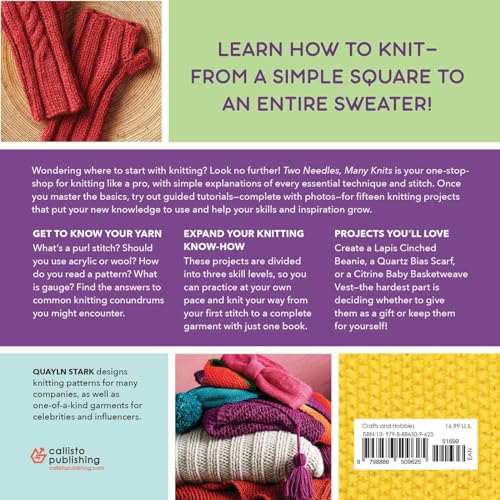 Two Needles, Many Knits: The New Knitter's Guide with Easy Patterns - Image 2