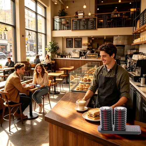 Image of Restaurant Paging System Wireless Calling System 20 Coaster Pagers
