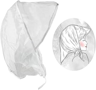 Visor Peak Rain Bonnet Reclosable Pouch Clear Plastic Cap Hair Dry Hat Fashion