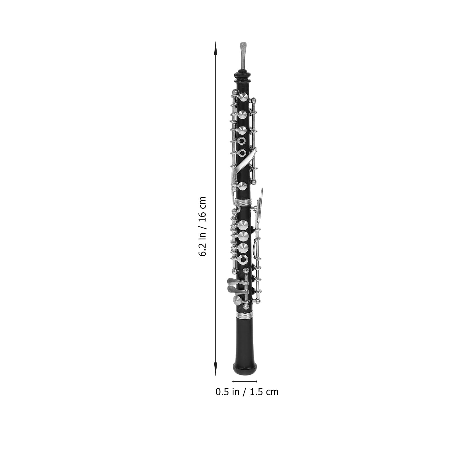 Alipis Oboe Model Mini Instrument, Miniature Instrument de Musique Modèle, Mini Clarinette Miniature Cuivre Clarinette Hautbois Clarinette Miniature Modèle pour Maison Café Ornement Ornements
