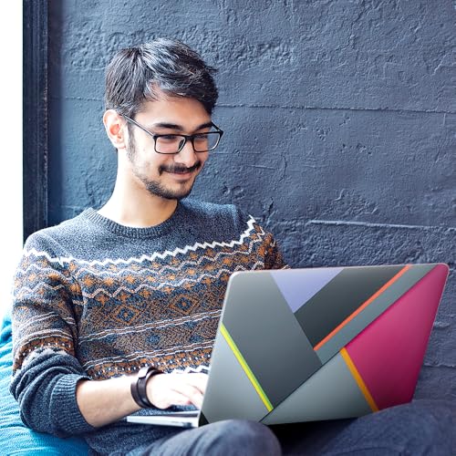 Image of Galaxsia Colour Pattern Top+Wrist Pad Vinyl Laptop Skin /Sticker /Cover Upto 15.6 Inches Laptops Laminated-Removable-HD Quality Compatible for Hp-Dell-Sony-Lenovo-Asus etc.(15x10 Inches)
