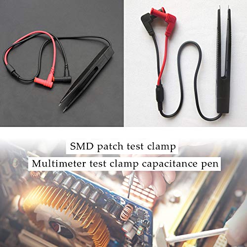 Comidox 2Pcs Smd Lcr Chip Test Clip Capacitance Inductor Resistance Test Clip Meter Lead Probe Multimeter Tweezer #TOP3