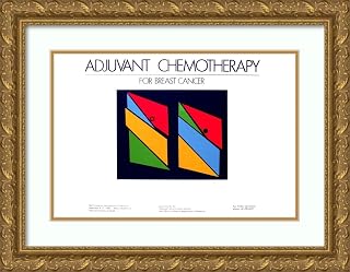 ArtDirect National Institutes of Health 18x13 Gold Ornate Frame and Double Matted Museum Art Print Titled - Adjuvant Chemotherapy for Breast Cancer (1985)