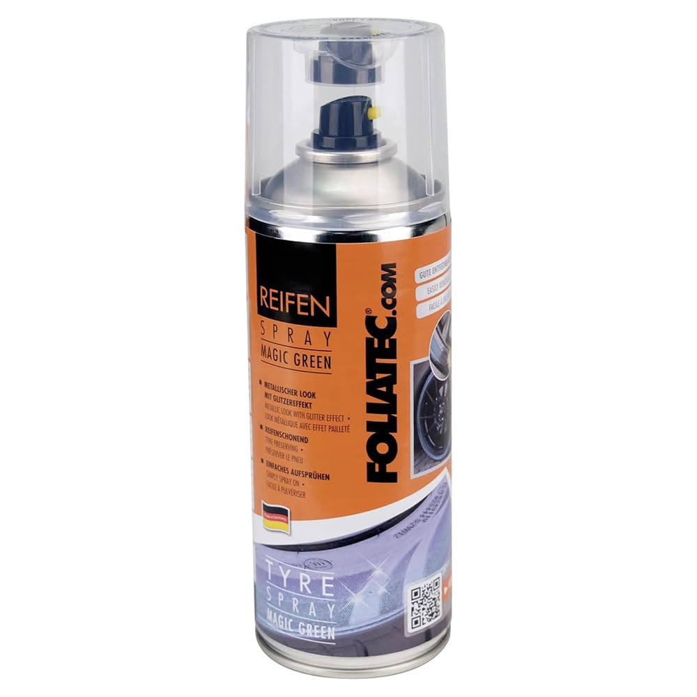 Foliatec 2701 Auto Reifenspray Reifenglanz Reifen Glanz Gel Kunststoffpflege Gummipflege Reifenpfleger Magic Green 400ml