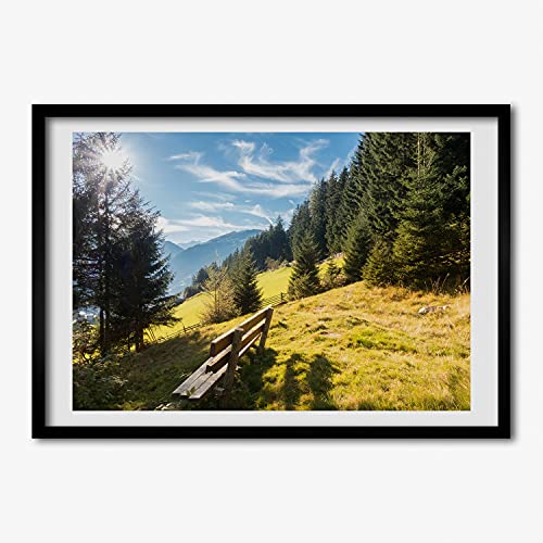 Tableau moderne automne dans les montagnes pour décorer un salon chaleureux 70x50