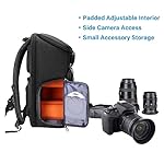 MOSISO Camera Backpack,DSLR/SLR/Mirrorless Photography Waterproof 17.3 inch Camera Bag with Front Hard Shell&Laptop Compartment&Tripod Holder&Rain Cover Compatible with Canon/Nikon/Sony, Space Gray