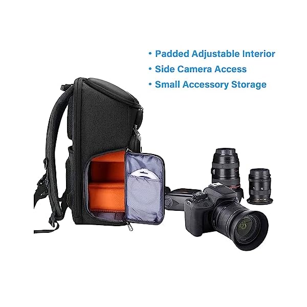 MOSISO Camera Backpack,DSLR/SLR/Mirrorless Photography Waterproof 17.3 inch Camera Bag with Front Hard Shell&Laptop Compartment&Tripod Holder&Rain Cover Compatible with Canon/Nikon/Sony, Space Gray