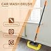 SISUPASSIE Car Wash Brush, 16FT Telescopic Car Wash Brush with Long Handle, 12-Inch Soft Bristle Car Cleaning Brush for Cleaning Car, RV, Truck, Boat, Solar Panels
