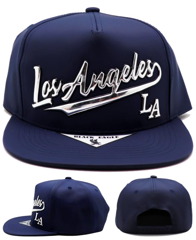 Gorra Snapback Basic Cap tono cuero azul miniatura 1