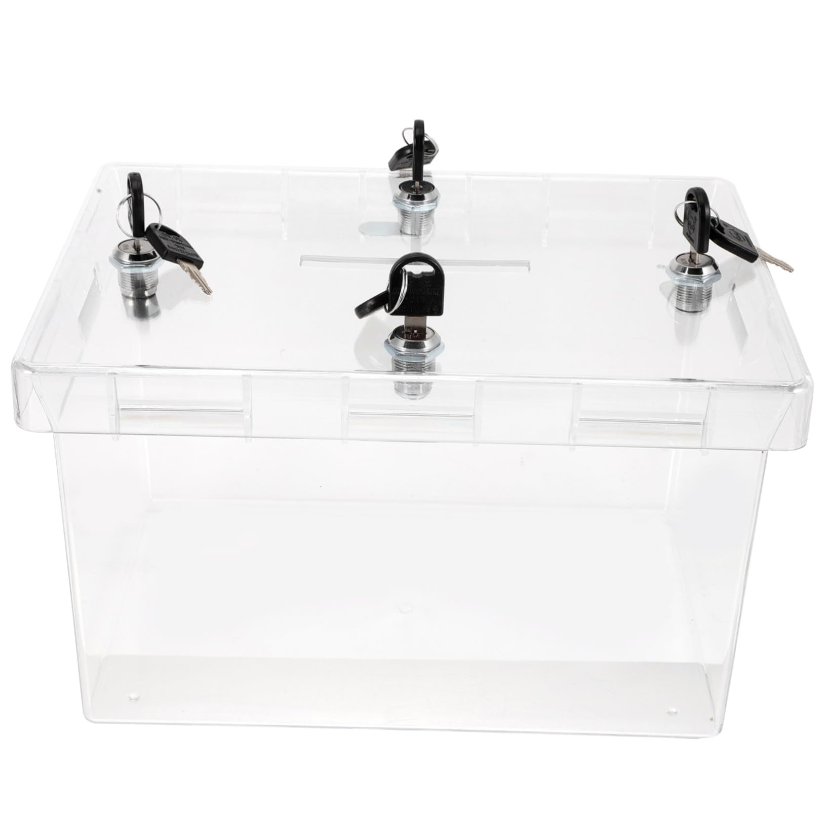 OSOLADY Acrylic Clear Locking Box for Wedding Shoes Transparent Card Box with Key for Shoe Sturdy Storage for Events Parties for Weddings and Anniversaries