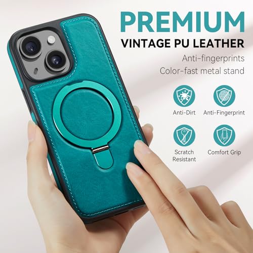 CHEEWADA for iPhone 14 Plus Case with Stand Compatible with Magsafe, Green by CHEEWADA - Used condition - Image 7