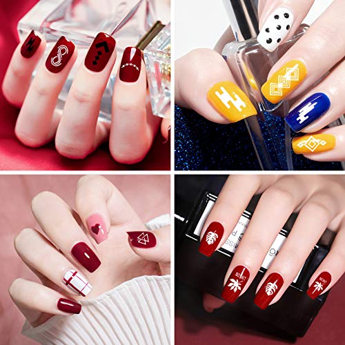7 Colors Nail Stamping Polish Gel Nail Stamper Kit With 5Pcs Nail Stamping Plates For Nails Art Stamp Beginners Kit #TOP5