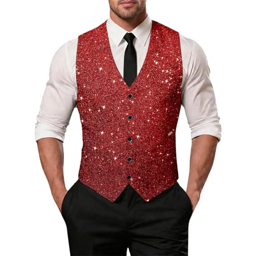 Chaleco de vestir entallado para hombre con botones elegante 1