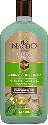 Tio Nacho Reconstrutor Total Shampoo Antiqueda, Elimina Danos No 1º Uso, Protege Contra Futuros, Cabelos Mais Fortes E Resistentes, Hidratação 24H, Crescimento Capilar, Reparador De Pontas 415Ml