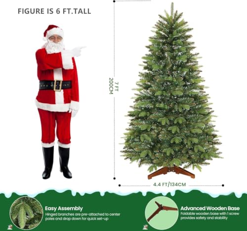 SHareconn 200cm Premium Weihnachtsbaum Künstlich mit 1463 PE&PVC Zweigen – Ansicht 2