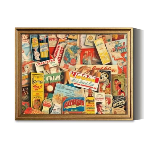 Vintage Framed Wall Art vintage advertisements magazines and posters bright