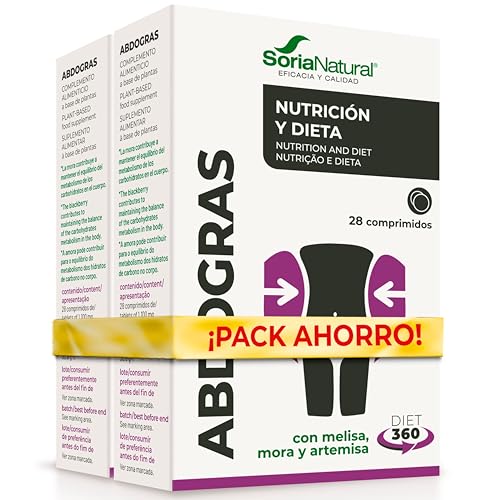Soria Natural Abdogras - Actúa sobre el Metabolismo Ayudando a Reducir la Grasa Abdominal - Extractos de Melisa, Mora y Artemisa - Acelerador Metabolismo Quema Grasa - PACK2