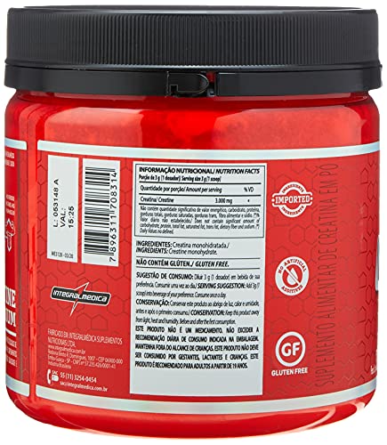 Creatina 300g Integralmedica + Coqueteleira