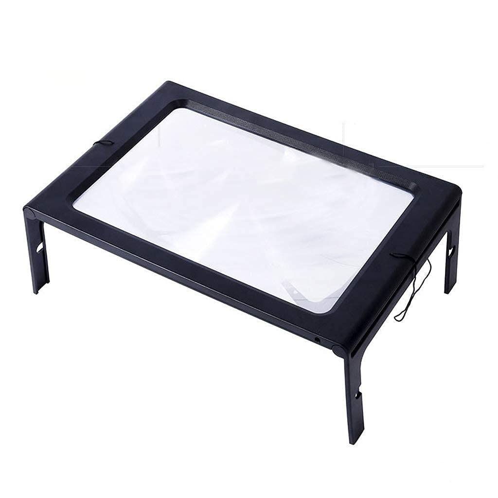 Educational Hobby Magnifiers, Desktop USB Plug-in Reading Repair Chest Hanging Square Full Page Led Lighting Old Man Desktop