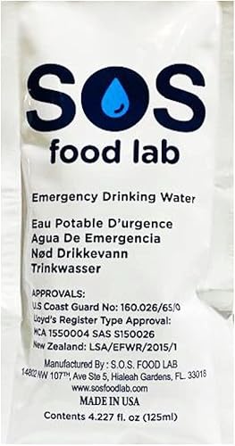 SOS 78804 Bolsa de agua potable de emergencia, 4.2 fl oz