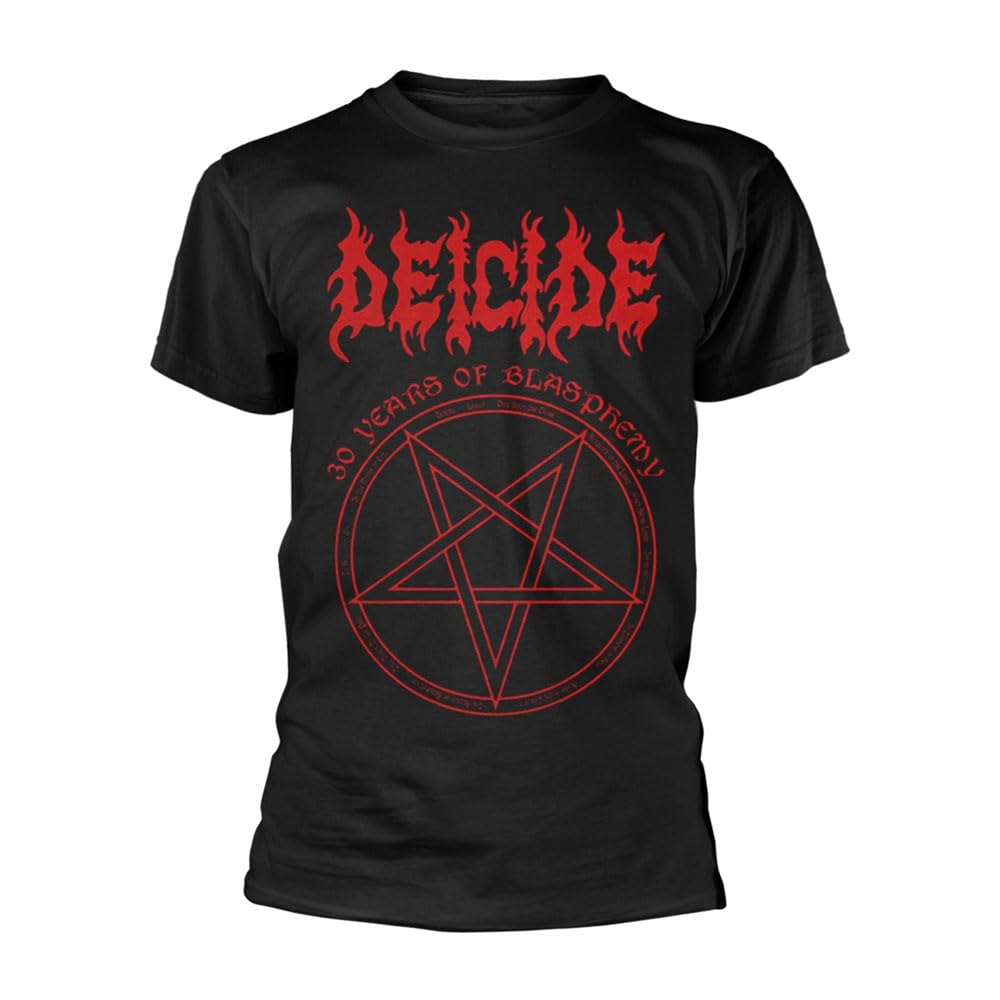 Plastic Head Men's Black Deicide '30 Years Of Blasphemy' (Black) T-Shirt (Xx-Large)