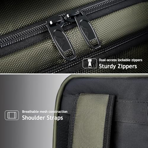 MATEIN Carry on Travel Laptop Backpack, Large Flight Approved Personal Item Travel Backpack with Shoe Compartment, Water Resistant Weekender Overnight Bag Fit 17 Inch Laptop, Green by MATEIN - Image 7