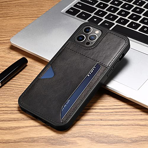 Étui pour iPhone 12 Mini avec fente pour carte et protection chic noir