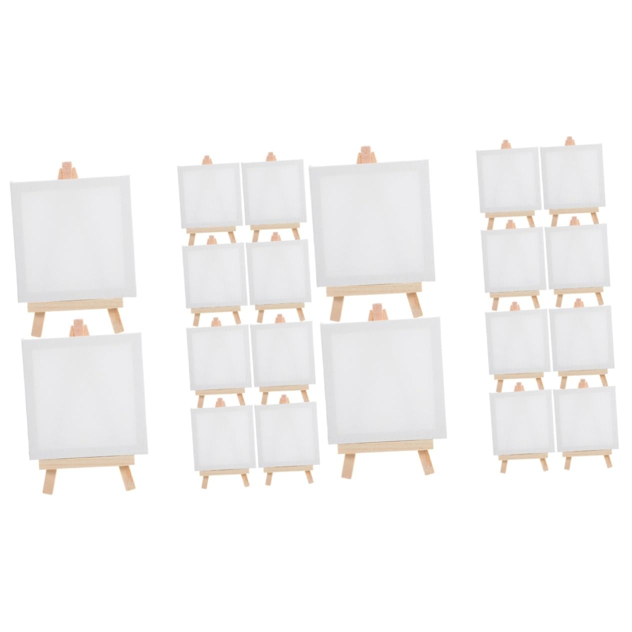 NUOBESTY 24piezas Caballetes De Miniatura Decorativos Soporte Multifuncional Para Manualidades y Exhibiciones Artísticas