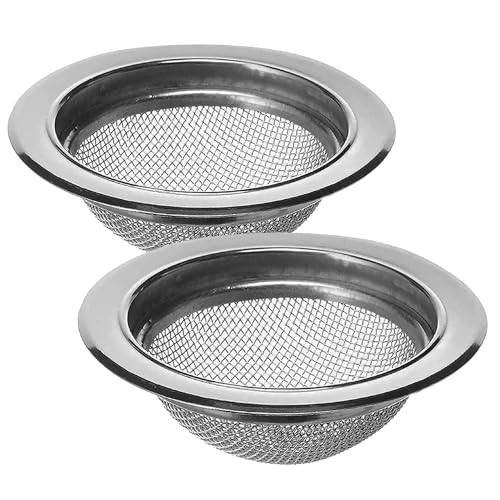 Image of 2PCS Kitchen Sink Strainer Stainless Steel, Kitchen Sink Drain Strainer Premium Fine Mesh Sieve Filter Basket with Anti-Clogging Technology Rust-Resistant, Easy Clean (Pack of 2)
