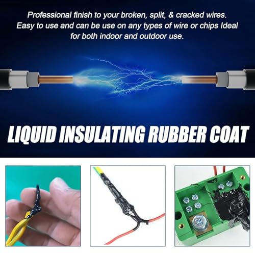 Image of Liquid Electrical Tape 30 ml Waterproof Wire Sealant Paste - Insulation Coating for Cable Repair, Circuit Protection, Electrical Connections | Heat Resistant Liquid Tape for Home DIY Fixing