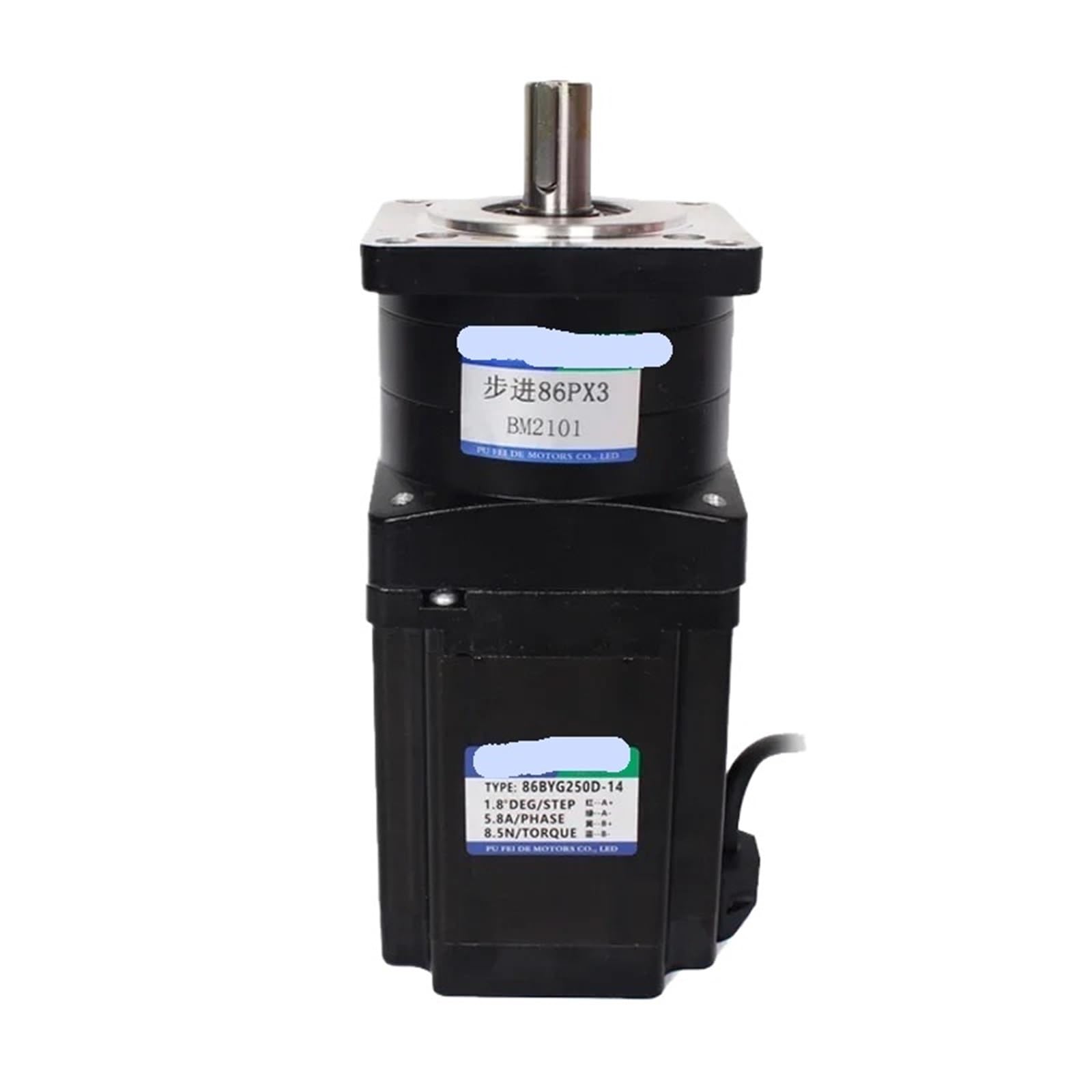 NVSFZGIYG 86BYG250D Stepper Motor NEMA 8.5N and PX86 NemaPlanetary Reducer Ratio 1:3~1:36 High Tq Planetary Gearbox(Ratio 20K)