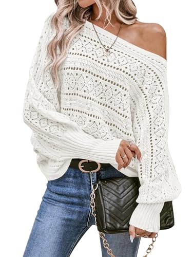 Cakulo Womens Off Shoulder Sweater Top Fall...