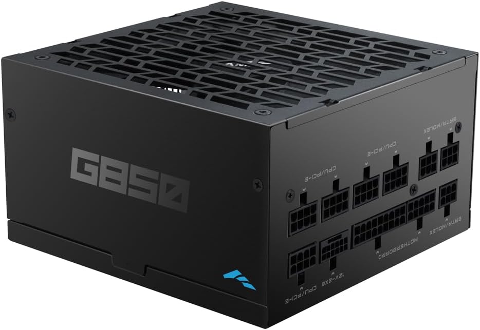 SAMA G850 850W Full Modular Power Supply – 80 Plus Gold Certified | ATX 3.1 & PCIe 5.1 Ready | 12V-2x6 GPU Power, Fanless ECO Mode, Fully Modular, Japanese Capacitors – Compact PSU – Black