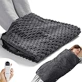 Bedsure Full Body Heating Pad, Versatile Extra Large Bed Foot Warmer, Electric Heating Pad for Feet and Back, Gifts for Women, Men, and Mom, Auto Shut Off, 20x33 Inches, Charcoal Grey