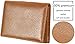 Outrip Genuine Leather Business Card Holder Name Card Case Credit Card Wallet with ID Window RFID Blocking (Brown)