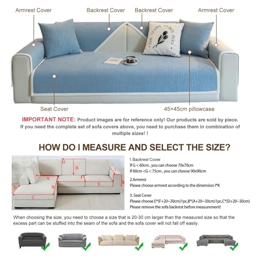 Housse de canapé de qualité supérieure en tissu texturé pour grand canapé - 8